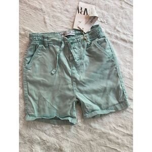 Zara Mint Green Kids Drawstring Shorts w/o tag